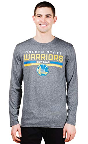 Ultra Game NBA Men's Active Long Sleeve Pullover T-Shirt Charcoal Heather Medium