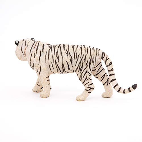 Papo -Hand-Painted - Figurine -Wild Animal Kingdom - White Tiger -50045 -Collectible - for Children - Suitable for Boys and Girls- from 3 Years Old