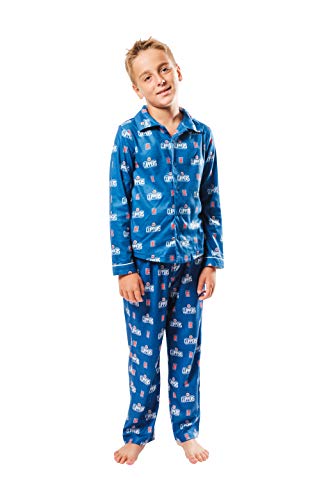 Ultra Game NBA Los Angeles Clippers Youth 2 Piece Soft Tee Shirt and Lounge Pants Sleepwear Loungewear Pajama Set, Team Color, 10/12