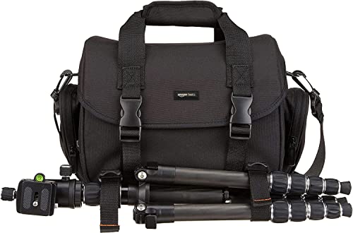 Amazon Basics Large DSLR Gadget Bag (Orange interior)