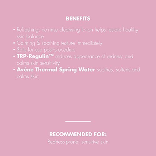 Eau Thermale Avene Antirougeurs CLEAN Refreshing Cleansing Lotion, No Rinse Soothing Cleanser for Redness Prone Sensitive Skin, 6.7 oz.