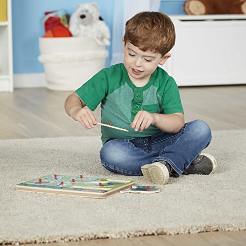 Melissa and Doug Zoo Animals Sound Puzzle - Wooden Peg Puzzle With Sound Effects (8 pcs)