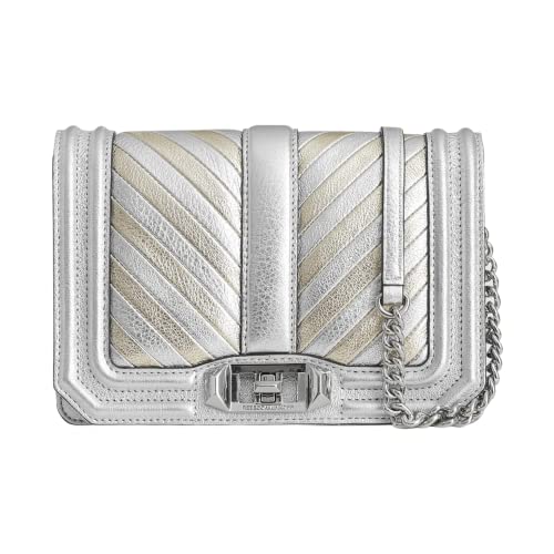 Rebecca Minkoff Chevron Love Quilted Crossbody Bag for Women – Versatile Women’s Crossbody Purse, Quality Leather Handbag for Women, Quilted Shoulder Bag, Chain Purse