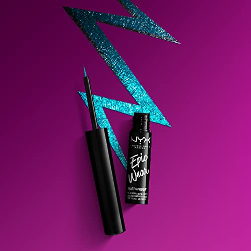 NYX PROFESSIONAL MAKEUP Epic Wear Metallic Liquid Liner, Long-Lasting Waterproof Eyeliner - Teal Metal