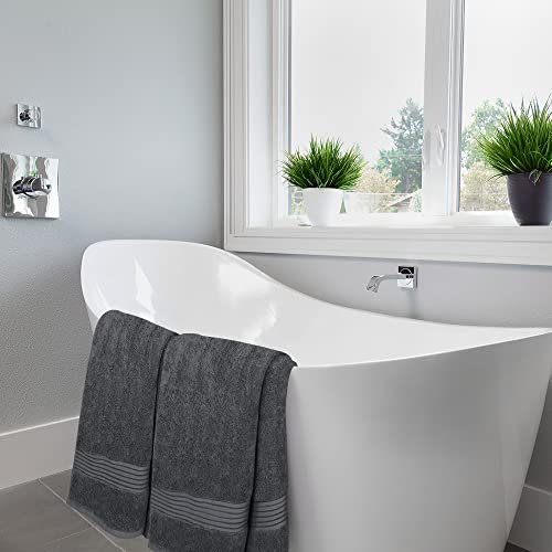 Utopia Towels 4 Piece Luxury Bath Towels Set, (27 x 54 Inches) 100% Ring Spun Cotton 600GSM, Lightweight and Highly Absorbent Quick Drying Towels for Bathroom, Gym, Spa, and Hotel (Grey)