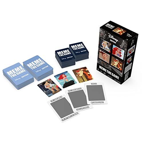Meme The Game, Disney Version Funny Cards Family Party Travel Activity, for Adults and Kids Ages 8 and Up