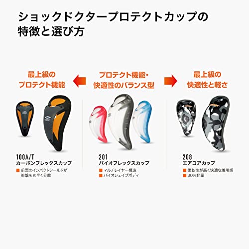 Shock Doctor boys BioFlex Athletic Cup Vented Protection, Red, Small