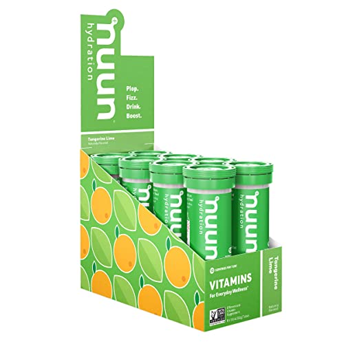 Nuun Vitamins: Vitamins + Electrolyte Drink Tablets, Tangerine Lime, 8 Tubes (96 Servings)
