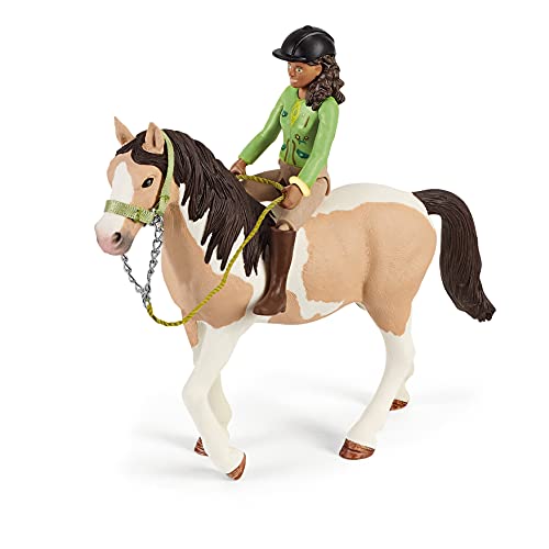 Schleich Horse Club, Horse Toys for Girls and Boys, Sarah's Camping Adventure Horse Set with Horse Toy, 12 Pieces, Ages 5+
