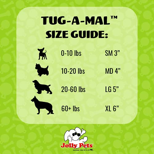 Jolly Pets Jolly Tug-a-Mal Frog Tug/Squeak Toy, Medium