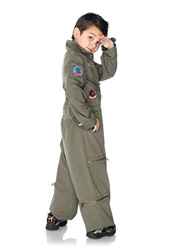 Leg Avenue Toys And Games - Top Gun Movie Boys Flight Suit Adult Sized Costumes, Khaki, X-Small US