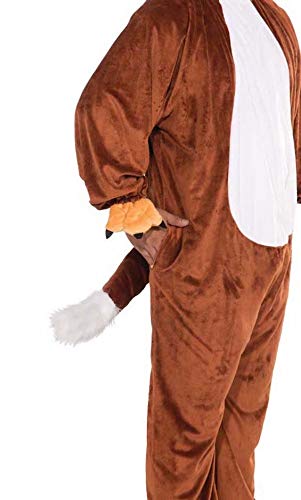 Forum Novelties Men's Promotional Fox Mascot Costume, Brown/White, One Size