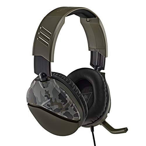 Turtle Beach Recon 70 Multiplatform Gaming Headset for Xbox Series X/ S, Xbox One, PS5, PS4, PlayStation, Nintendo Switch, Mobile,and PC with 3.5mm-Flip-to-Mute Mic, 40mm Speakers-Green Camo