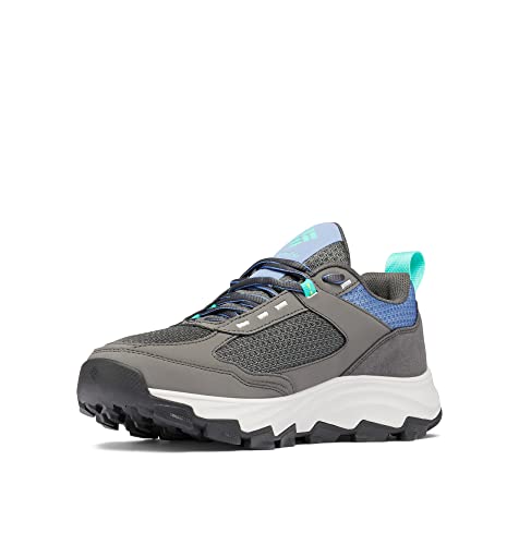 Columbia Women's Hatana Max Outdry Hiking Shoe, Dark Grey/Electric Turquoise, 12