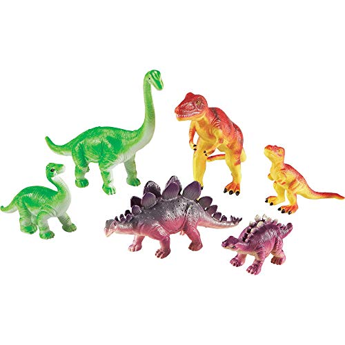 Learning Resources Jumbo Dinosaurs Mommas and Babies - 6 Pieces, Ages 3+ Dinosaurs for Toddlers, Dinosaurs Action Figure Toys, Kids' Play Dinosaur and Prehistoric Creature Figures