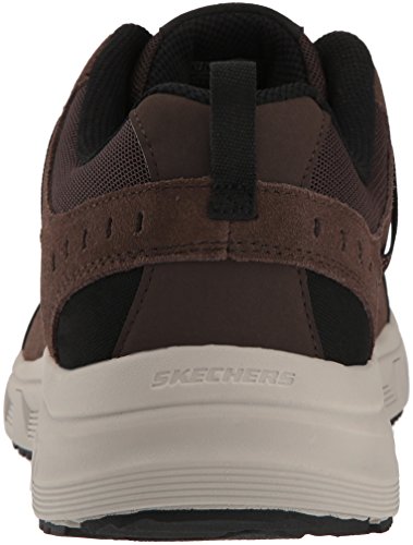 Skechers mens Oak Canyon Oxford, Chocolate/Black, 9.5 US