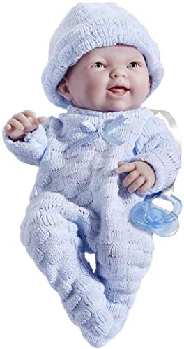 JC Toys - Mini La Newborn First Day | Anatomically Correct Real Boy Baby Doll | 9.5' All-Vinyl | Includes Knit Outfit, Hat and Pacifier | Designed by Berenguer | Ages 2+