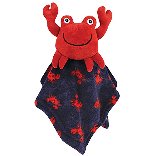 Hudson Baby Unisex Baby Plush Blanket with Security Blanket, Crab, One Size