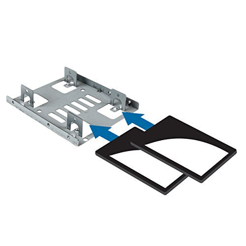 StarTech.com 2.5' to 3.5' SATA Hard Drive Mounting Bracket Kit - Dual SATA SSDs/HDDs Mounting Bracket for Mounting Bay (BRACKET25X2) Steel