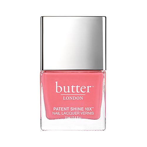 butter LONDON Patent Shine 10X Nail Lacquer, Gel-Like Finish, Chip-Resistant Formula, 10-Free Formula, Cruelty-Free, Polymer Technology, Coming Up Roses