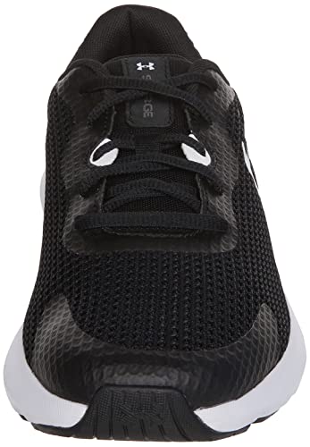 Under Armour Men's Surge 3 Road Running Shoe, Black (001)/White, 9