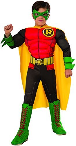 DC Superheroes Deluxe Robin Costume, Child's Large