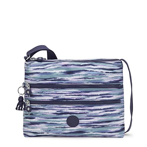 Kipling Women’s Alvar Crossbody, Super Light, Durable Messenger, Nylon Shoulder Bag, Brush Stripes