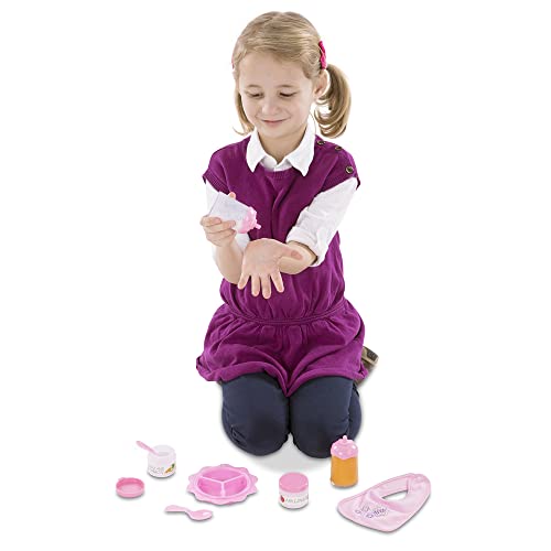 Melissa and Doug Mine to Love Time to Eat Doll Accessories Feeding Set (8 pcs) , Pink