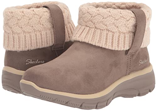 Skechers Women's Easy Going-Cozy Weather Ankle Boot, Taupe, 7