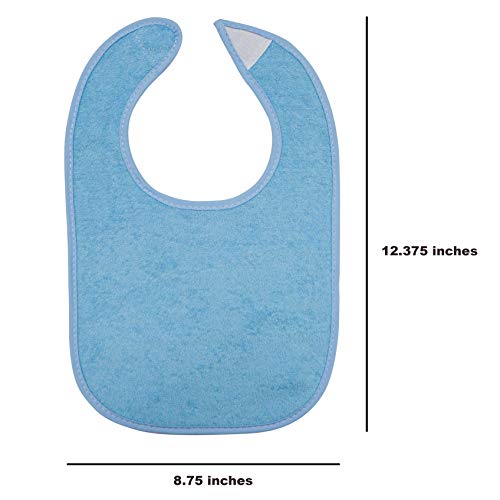 Neat Solutions 8 Count Multi-Color Solid Knit Terry Feeder Bib, Boy