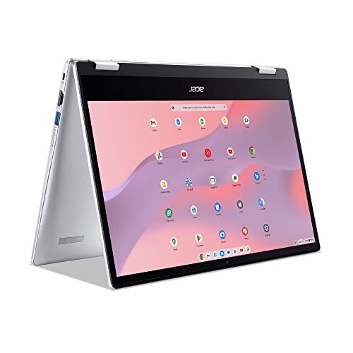 Acer Chromebook Spin 314 Convertible Laptop | Intel Pentium Silver N6000 | 14' HD Corning Gorilla Glass Touch Display | 4GB LPDDR4X | 128GB eMMC | Intel Wi-Fi 6 AX201 | Chrome OS | CP314-1H-P9G7