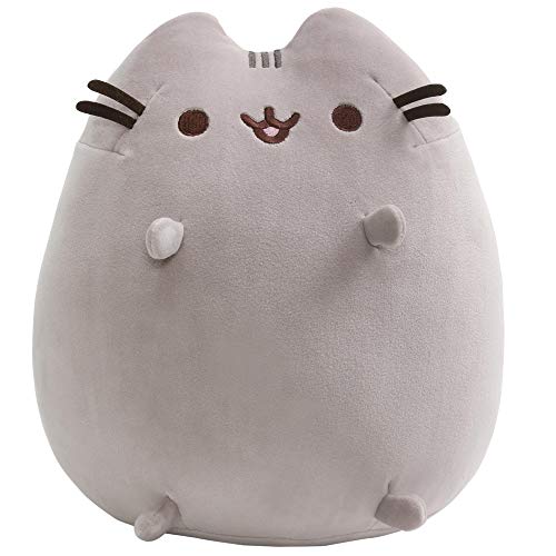 Pusheen The Cat Squisheen Plush, Stuffed Animal for Ages 8 and Up, Gray, 11
