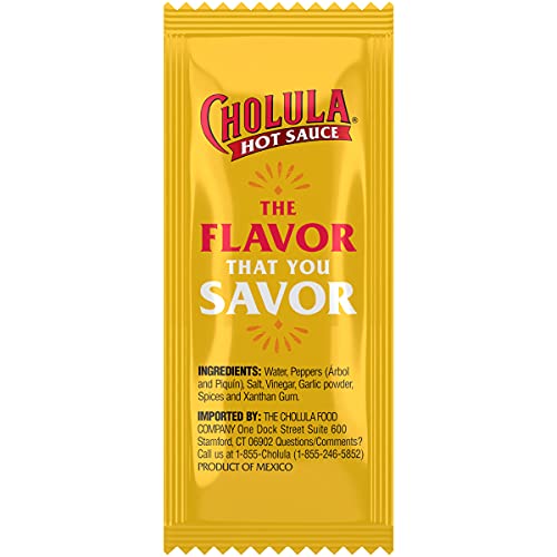 Cholula Original Hot Sauce Packets, 200 count - One 200 Count Individual Hot Sauce Packets with Mexican Peppers and Signature Spice Blend, Perfect Single-Serve Size for Delivery and Takeout