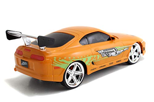 Fast and Furious 1:24 Brian's Toyota Supra RC Radio Control Car, Toys for Kids and Adults