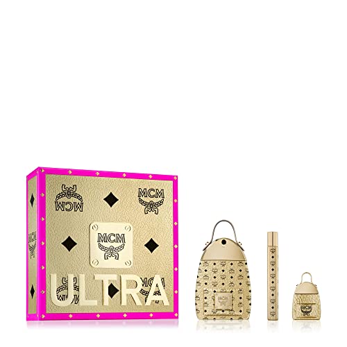 MCM ULTRA Eau de Parfum 3 Piece Gift Set - Perfume Spray 2.5 Fl. Oz, Travel Spray 0.34 Fl. Oz, and Mini Spray 0.23 Fl. Oz.