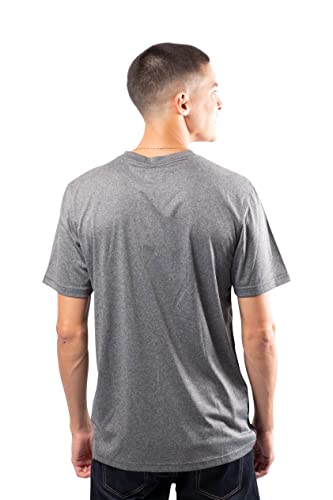Ultra Game NBA Los Angeles Clippers Mens Active Tee Shirt, Charcoal Heather, Medium