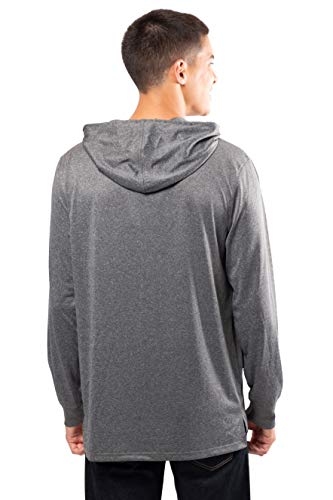 Ultra Game NBA Houston Rockets Mens Super Soft Lightweight Pullover Hoodie, Heather Charcoal , Medium