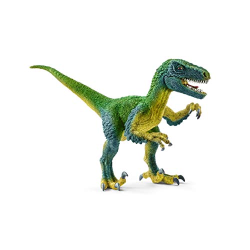 Schleich Dinosaurs, Jurassic Era Dinosaur Toys for Boys and Girls, Velociraptor ToyFigurine with Moving Jaw, Ages 4+