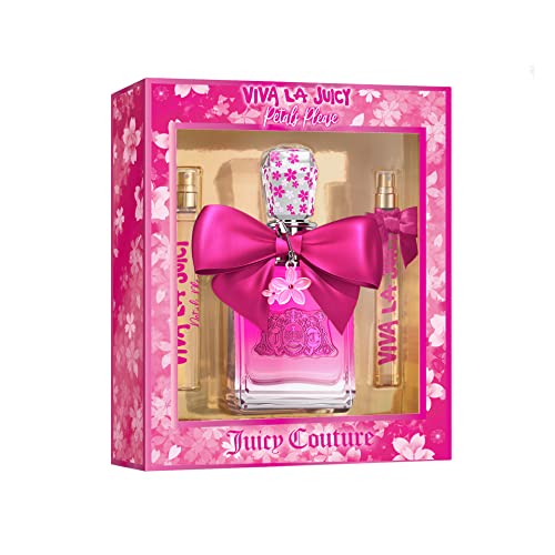 Juicy Couture Viva La Juicy Petals Please 3 Piece Fragrance Gift Set, Perfume for Women