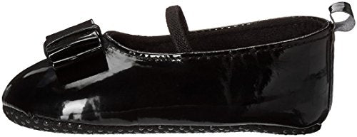Luvable Friends Unisex Baby Crib Shoes, Black Patent, 12-18 Months