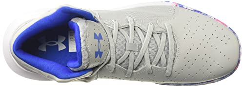 Under Armour Unisex Jet '21 Basketball Shoe, (109) Mod Gray/White/Versa Blue, 8 US Men