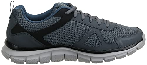 Skechers Men's Track Scloric Oxford, Gray/Navy, 10.5 M US