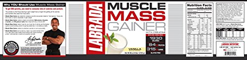 Labrada Nutrition Muscle Mass Gainer, Vanilla, 6 Pound (Packaging may Vary)