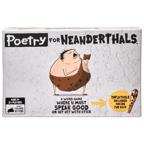 Poetry for Neanderthals by Exploding Kittens LLC - Family Card Game for Adults, Teens and Kids , White