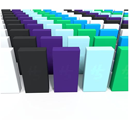 Spin Master Games H5 Domino Creations, 180-Piece Dominoes by Lily Hevesh Colorful 3-Pack Bundle of 60-Piece Packs, Family Game for Adults and Kids Ages 5 and up