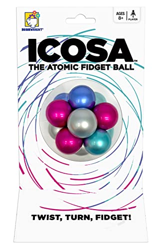 Brainwright Icosa Ice - The Atomic Fidget Ball. Twist, Turn, Fidget!