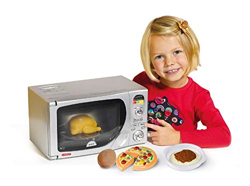 Casdon DeLonghi Microwave | Toy Replica Of DeLonghi’s ‘Infinito’ Microwave For Children Aged 3+ | Featuring Flashing LED’s, Sounds and More! , Grey