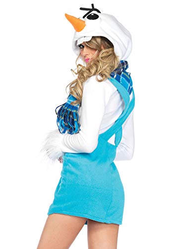 Leg Avenue Women's S Cozy Snowman, White, Small