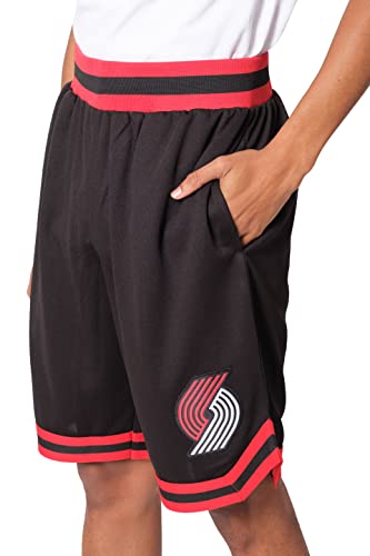 Ultra Game NBA Portland Trail Blazers Mens Woven Basketball Shorts, Team Color, XX-Large