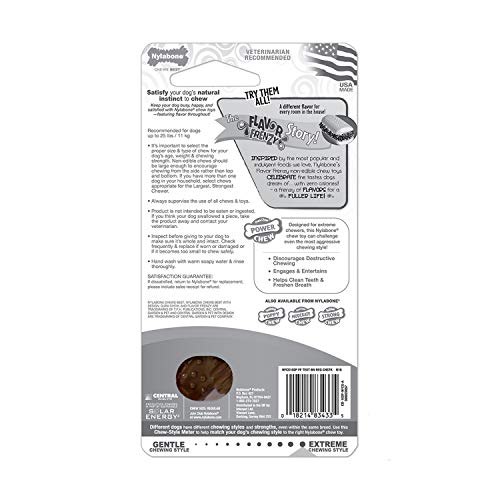 Nylabone Flavor Frenzy Power Chew Dog Toy Philly Cheesesteak Small/Regular (1 Count)